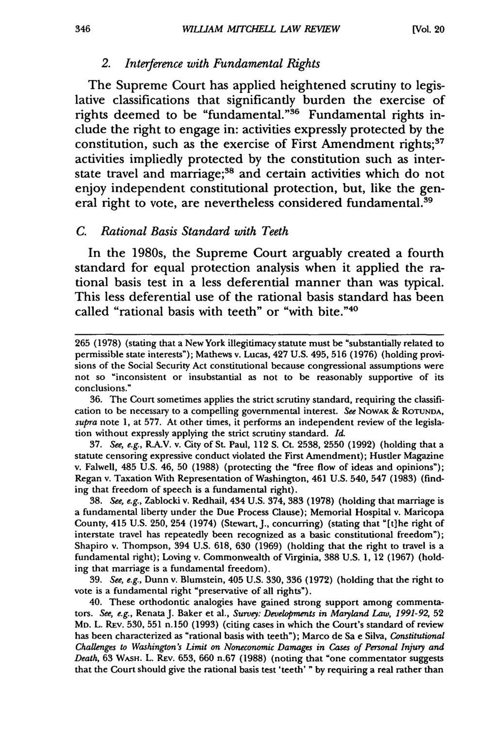William Mitchell WILLIAM Law Review, MITCHELL Vol. 20, LAW Iss. 2 [1994], REVIEW Art. 5 [Vol. 20 2.