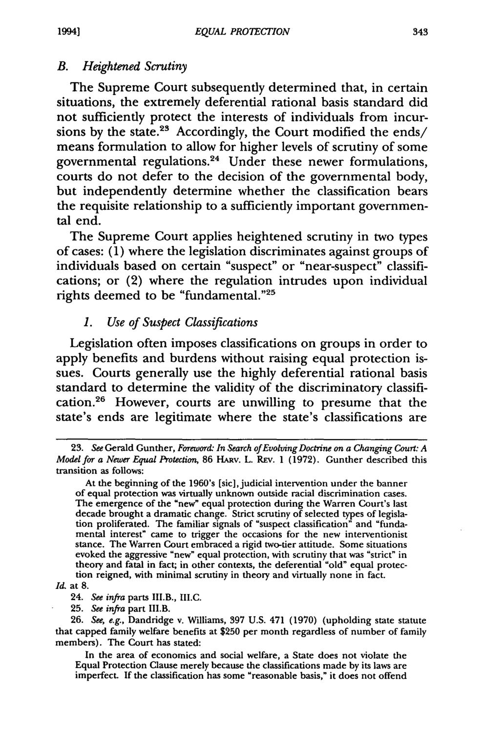 19941 Iijima: Minnesota Equal EQUAL Protection PROTECTION in the Third Millennium: "Old Formulat B.