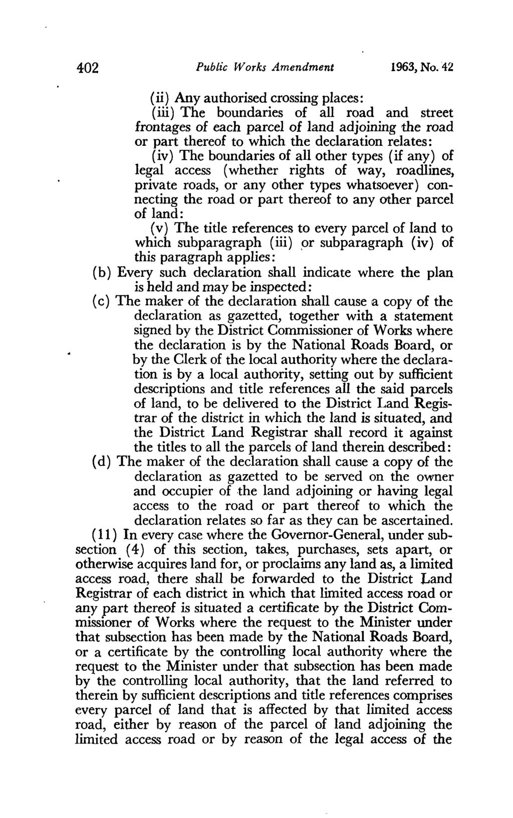 402 Public Works Amendment 1963, No.