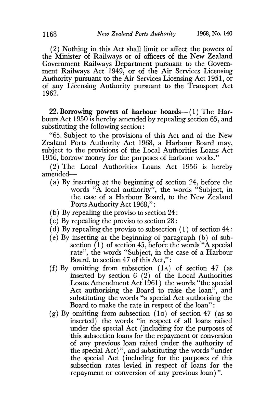 1168 New Zealand Ports Authority 1968, No.
