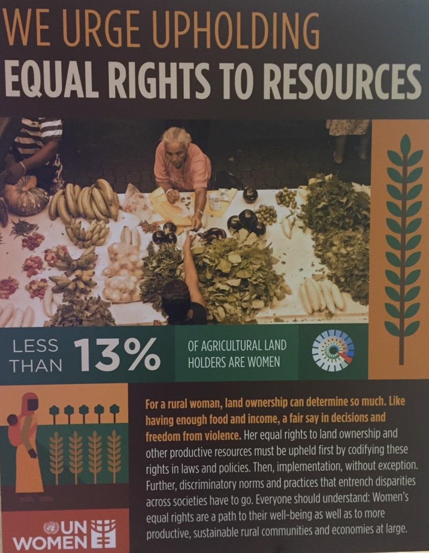 Women s Land Rights and (Rural) Women s Empowerment at CSW62 Women s land rights and tenure security featured prominently at CSW62.
