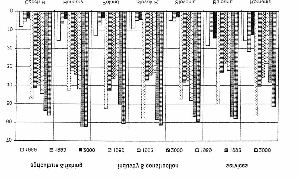 Fig. 2: Comparison of CEEC s Value Added Structures in 1989, 1993 and 2000 Source: WIIW (Landesmann/Stehrer, 2002, p.