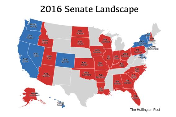 There are seven states held by Republican Senators that Barack Obama won in 2008 and 2012.