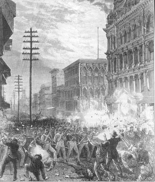 Great Railroad Strike of 1877 In 1877, an economic recession led to some railroads cutting