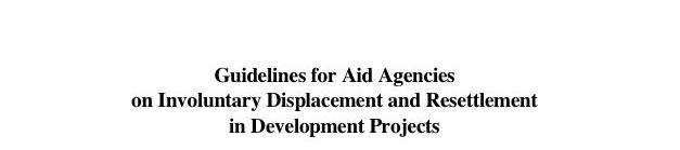 OECD Guidelines for Aid Agencies on Involuntary Displacement and