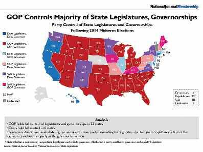 Seeing Red State and Local Elections Update BY CARLY SIMPSON I n keeping with the trend in Congressional elections, the Republican Party also saw huge gains at the state level.