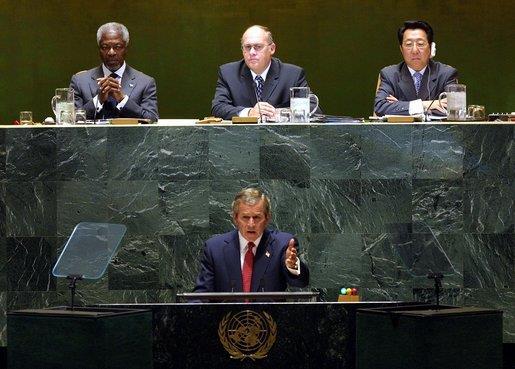 War in Iraq December 2002, President Bush asked U.N.