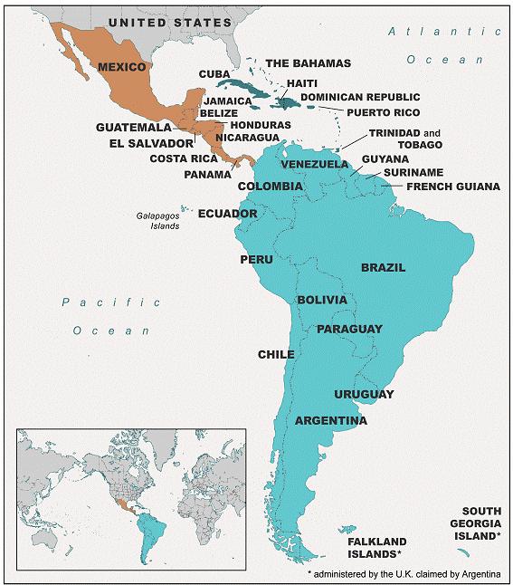 Figure 1. Latin America and the Caribbean Source: Map Resources, adapted by CRS.