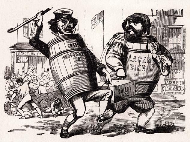 The Art of Politics This Know Nothing cartoon accuses Irish and German immigrants of stealing elections and running the big city political machines. The effects of the Panic of 1837 lasted until 1843.