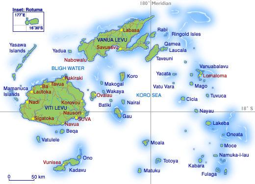 Map of Fiji Source: Fiji Islands Visitor s Bureau, Map of Fiji,