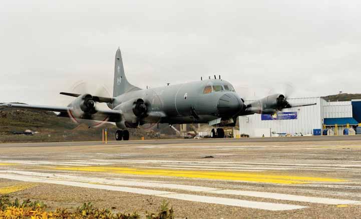 Credit: Sgt Kev Parle A CP-140 Aurora aircraft taxis to its parking spot after arriving at Iqaluit Airport during Operation Nanook 2011. military power.