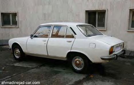 The president s car, a white 1977 Peugeot, will be auctioned with 70 other classic cars from across the world at a function to be held in mid-february in the Abadan free trade zone in southwestern
