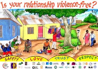 It is in Your Hands Flyer A flyer depicting a happy couple holding hands, with suggestions of how to have or foster violence free relationships based on love, trust,