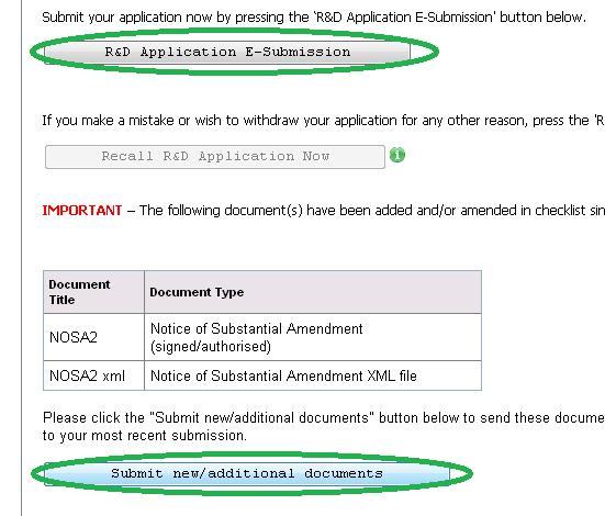 submit using the Submit new/additional documents button. To complete an R&D application submission (including a revised R&D Form and new documents) use the R&D application e-submission button. 10.