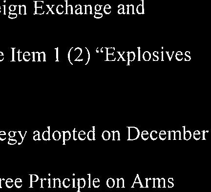 principles on overseas transfer of defense equipment and technology, which replace 'the Tree Principle on Arms Exports and Their Related Policy Guidelines.
