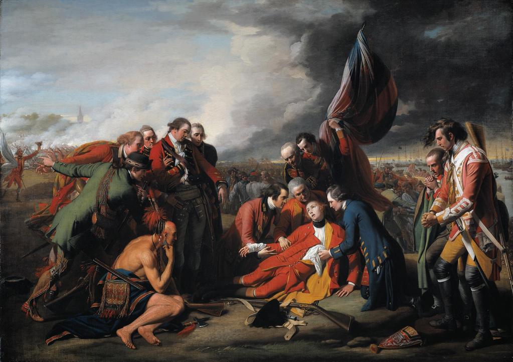 In his most famous painting, American artist Benjamin West depicted