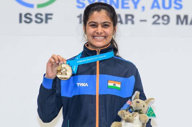Previously Manu had won the women s gold on World Cup debut in Guadalajara, Mexico. Gaurav Rana secured silver in individual 10m Air Pistol, while Anmol Jain grabbed the bronze.