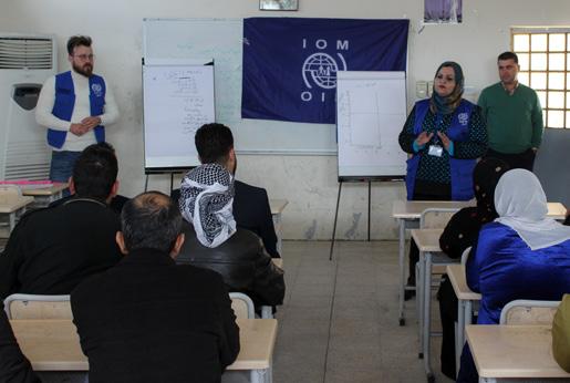 Photo: Snober Governorate: Dahuk Beneficiaries learning barbering techniques during their
