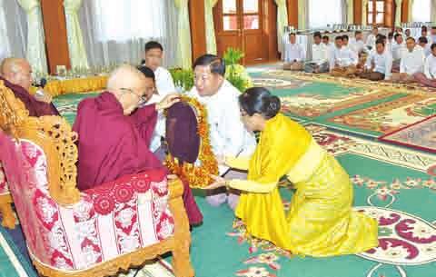 12 Defence Services families hold ordination, novitiation ceremony Quake awareness raised in Mandalay schools THE families of the Defence Services Office (Army, Navy and Air) held their 6 th