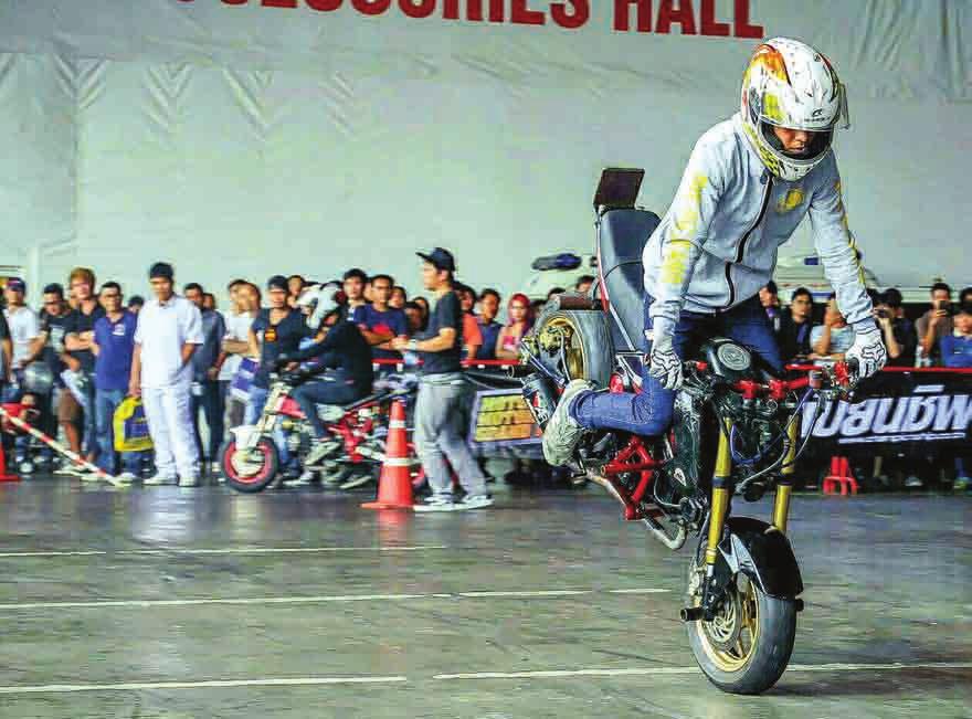 10 17-year-old Myanmar stunt performer wins first prize in Bangkok motorcycle competition A YOUNG Myanmar motorcycle stunt performer won first prize in the junior competition in the 39th Bangkok