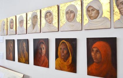 Her most recent paintings are of Rohingya women in Cox s Bazar, after her visit to the camps with BRAC in April.