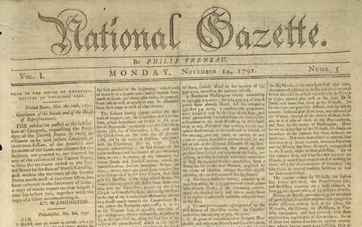 Many articles and editorials in the National Gazette criticized Washington s administration, which they felt was being run by Hamilton.