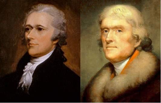 Alexander Hamilton and Thomas Jefferson, disagreed so bitterly about government policies that both eventually resigned from the cabinet.