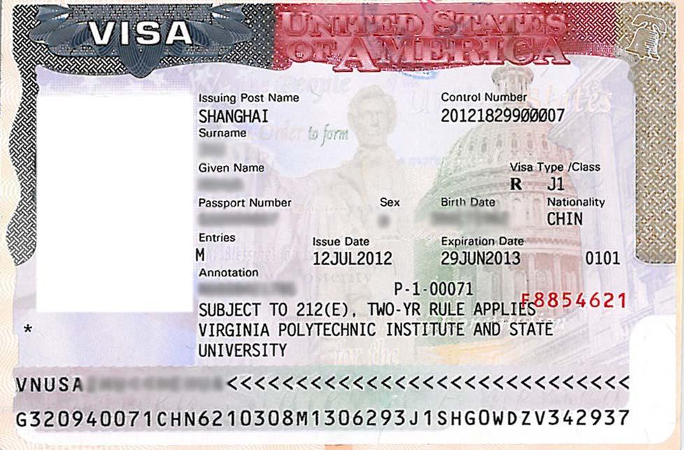 Visa A document placed in the passport which gives the holder permission to apply for entry at a U.S.