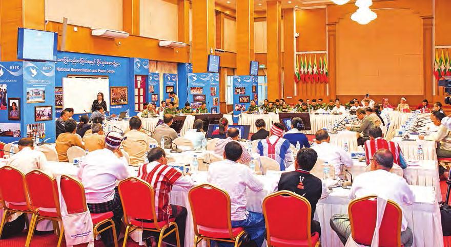 6 Roundtable discussion on reviewing political dialogue framework continues A roundtable discussion on reviewing the framework for political dialogue with government, Hluttaw and Tatmadaw groups was