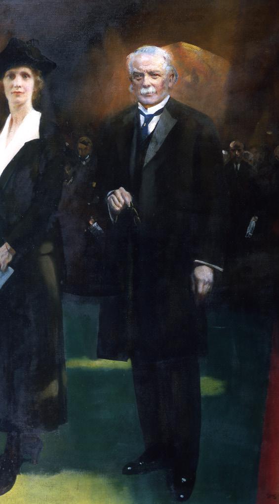 INTRODUCTION OF LADY ASTOR AS THE FIRST WOMAN MP Oil on canvas