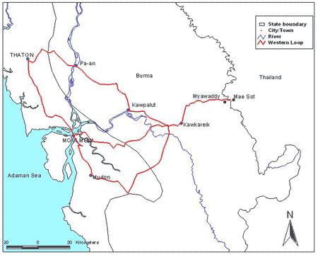 The highway construction project inside Burma is sometimes referred to as the Western Loop.
