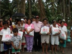 The FtH donation benefited a total of 487 families, based on the recommendations of the Office of the Municipal Mayor