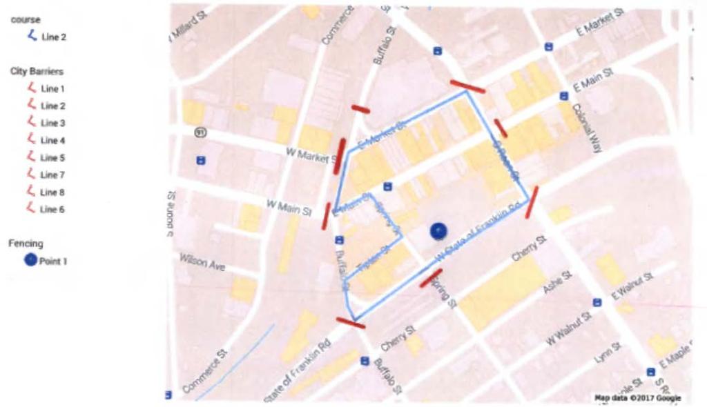 JOHNSON CITY, That a street closing of portions of various streets (see map below), on Sunday, June 3, 2018, to accommodate the Johnson City Omnium Race for USA Cycling Inc.