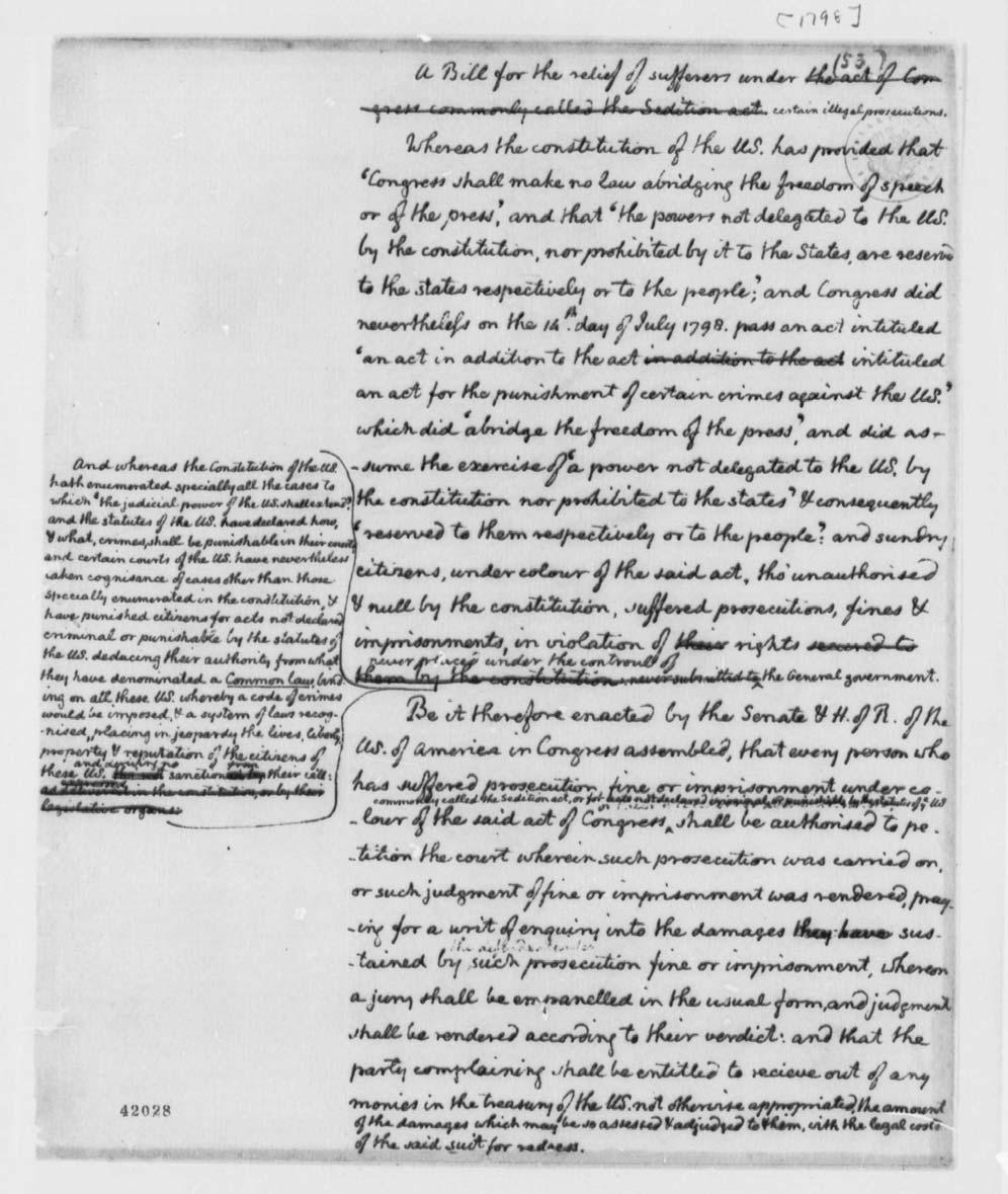 Kentucky Resolution Source: Thomas Jefferson, November 16, 1798,