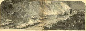 Burning of Pennsylvania Railroad and