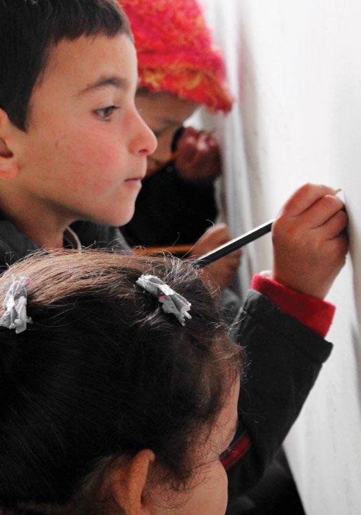 Combined, these two schools educate a total of 1,200 Syrian refugee children in two shifts with the younget children attending the morning classes.