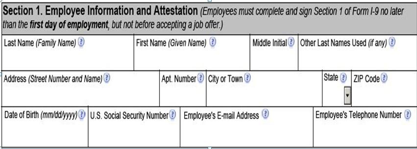 Section 1: Employee Information To be completed by