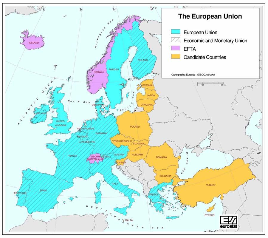 Chapter 6: Building the New Europe: The EU and Its Neighbors As new member countries joined in the seventies, eighties, and nineties, the European Union grew from six to fifteen member countries in