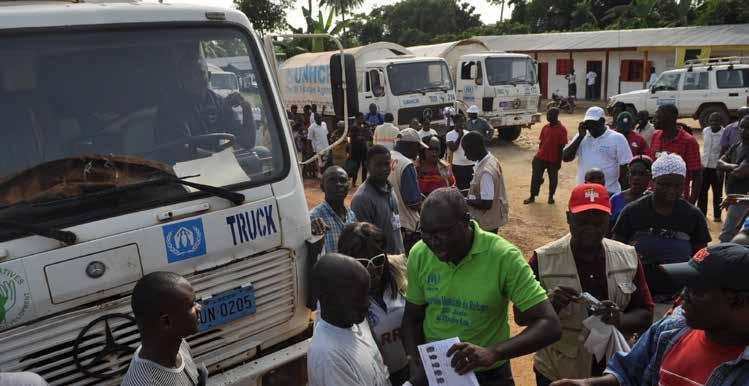 UNHCR Liberia 2014 in Review 3 Ivorian refugees assemble for voluntary repatriation in June Voluntary Repatriation Gives Way to Ebola Prevention At the end of March, it looked like UNHCR would reach