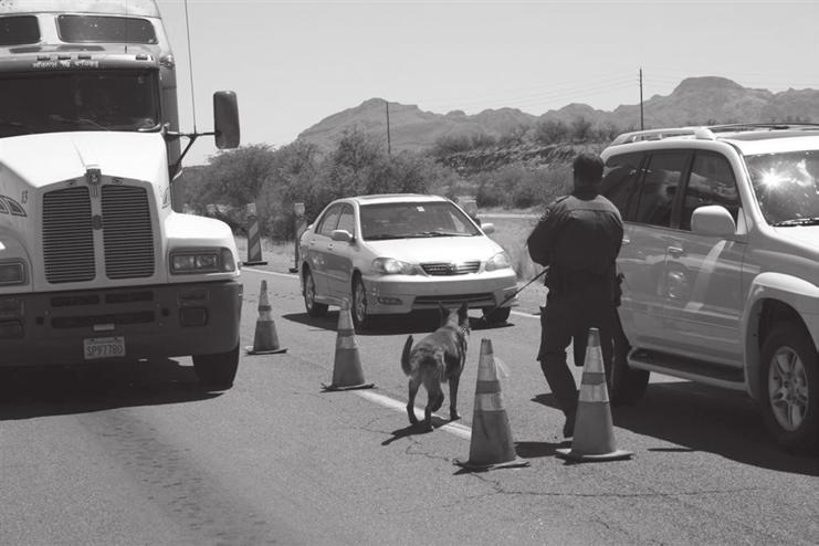 Figure 9: Canine Working Checkpoint Inspections Source: Border Patrol.