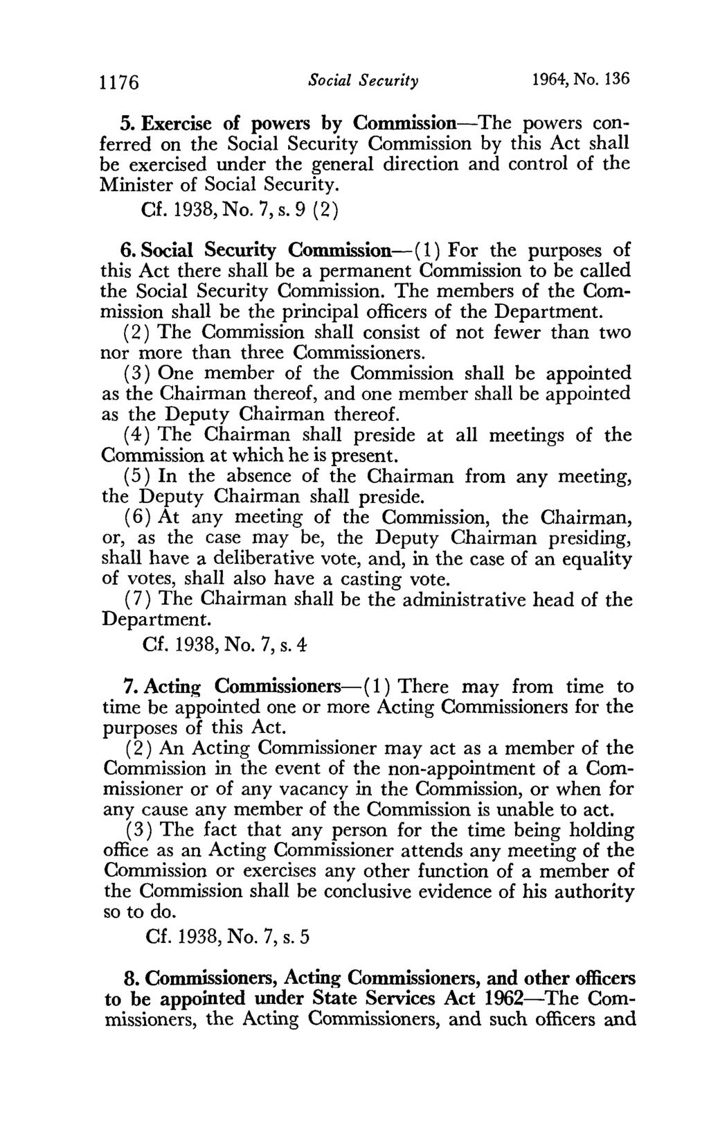 1176 Social Security 1964, No. 136 5.