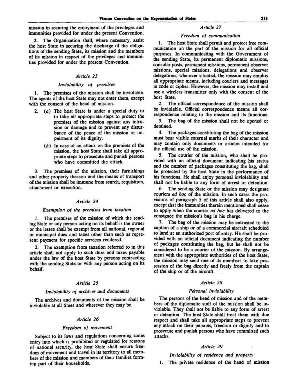 Vienna Convention on the Representation of States 21