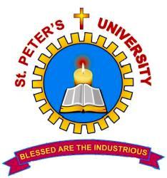 St. PETER S UNIVERSITY St. Peter s Institute of Higher Education and Research (Declared Under Section 3 of the UGC Act, 1956) AVADI, CHENNAI 600 054 TAMIL NADU B.A. (HISTORY) Code No.