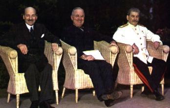 When the Big Three met again at Potsdam, the U.S.