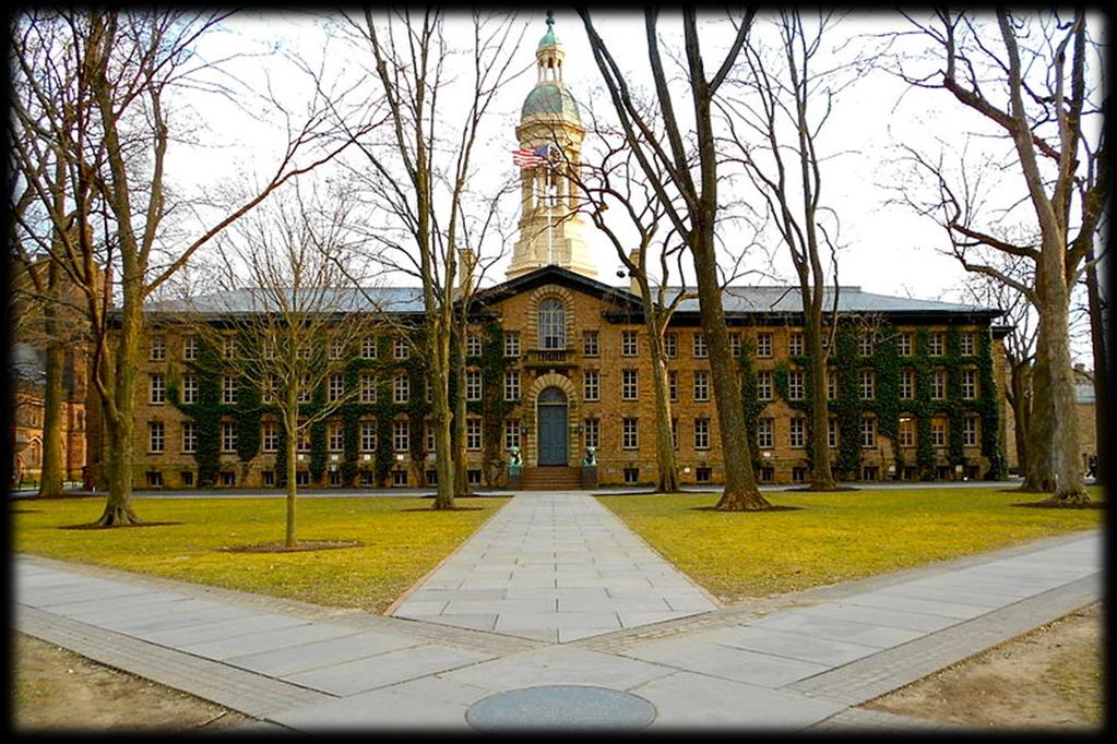 b. Congress was forced to flee Philadelphia from 1783 to 1787! Nassau Hall, Princeton University.