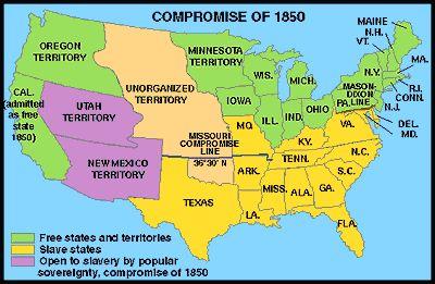 Compromise of 1850 (8D) It resolved the issue of slavery in the Mexican Cession. free California was added as a state. Mexico Utah & New The Territories were created.