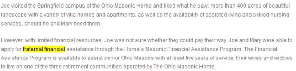 Case: 16-2306 Document: 1-2 Page: 13 Filed: 07/07/2016 (14 of 24) strengthened communities nationwide. 16 The Ohio Masonic Home Testimonials 17 South Dakota: Financial Services Representative.