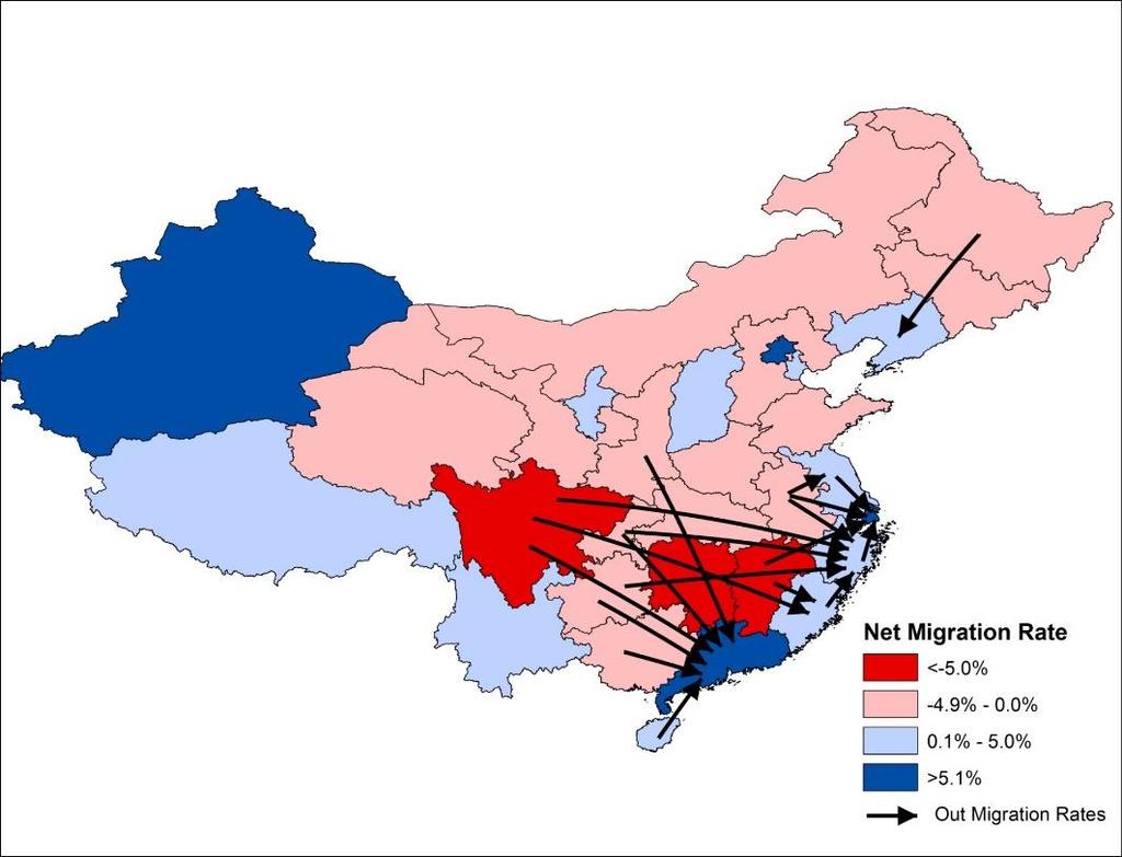 Spatial patterns of movement CHINA