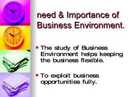 Importance of the study of Business Environment 1. Successful Conduct of Business 2.