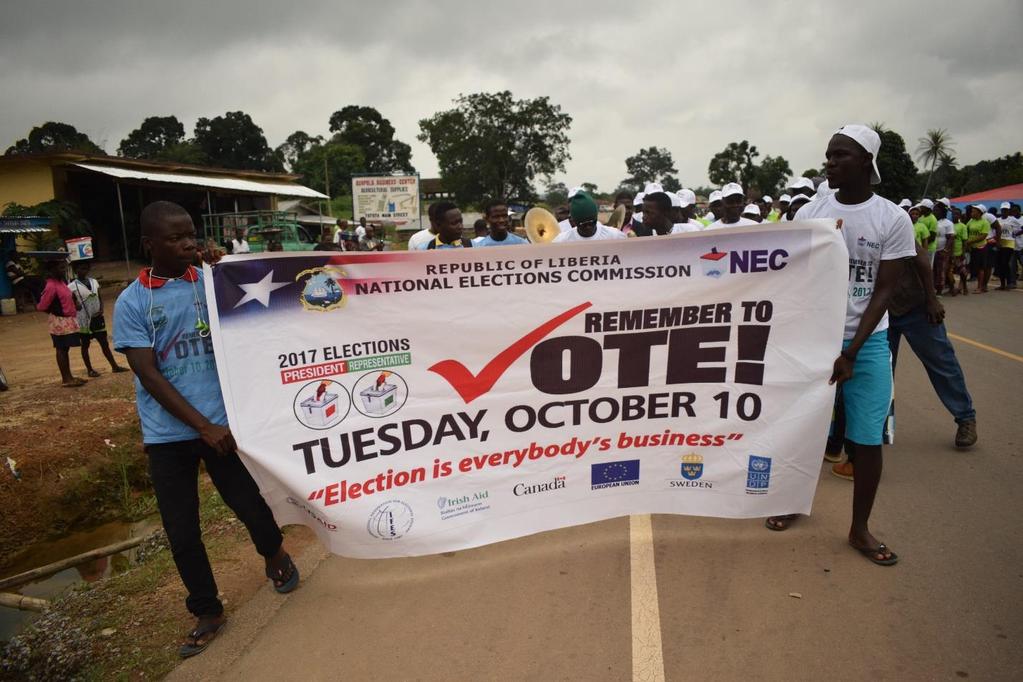 1. POLITICAL CONTEXT AND LEGAL FRAMEWORK Photo 2: NEC civic educators launch civic and voter education campaign in Bong County ahead of the October 10